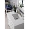James Martin Vanities Palisades 36in Single Vanity, Bright White w/ 3 CM White Zeus Quartz Top 527-V36-BW-3WZ - alternate 5